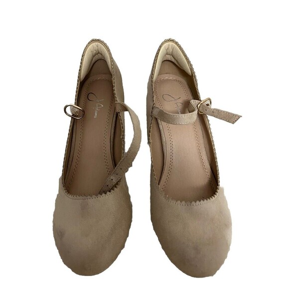 J. Adams Women's 7.5 Honey Heels Round Toes Scalloped Edge Retro Mary Jane Pumps - Picture 3 of 10